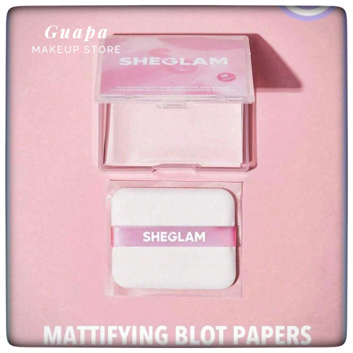 Papel Matificante Con Borla Y Espejo sheglam