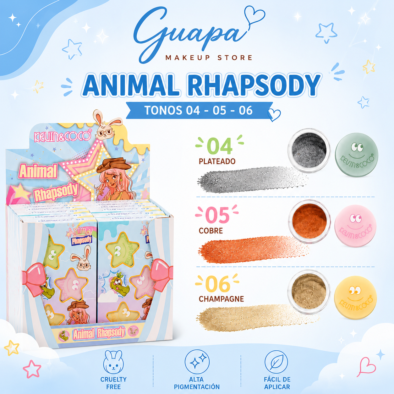 Sombras de Ojos en Crema Animal Rhapsody Kevin & Coco