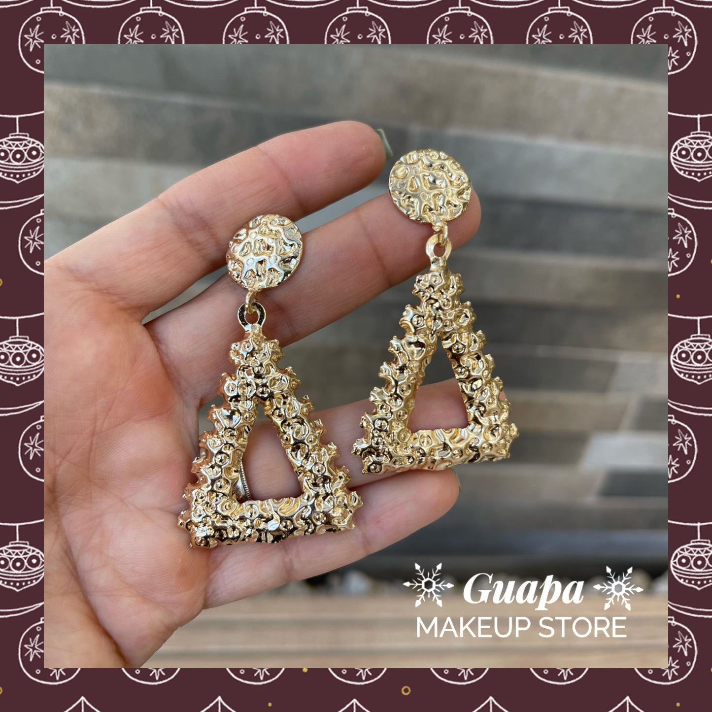 Aretes dorados Colgantes