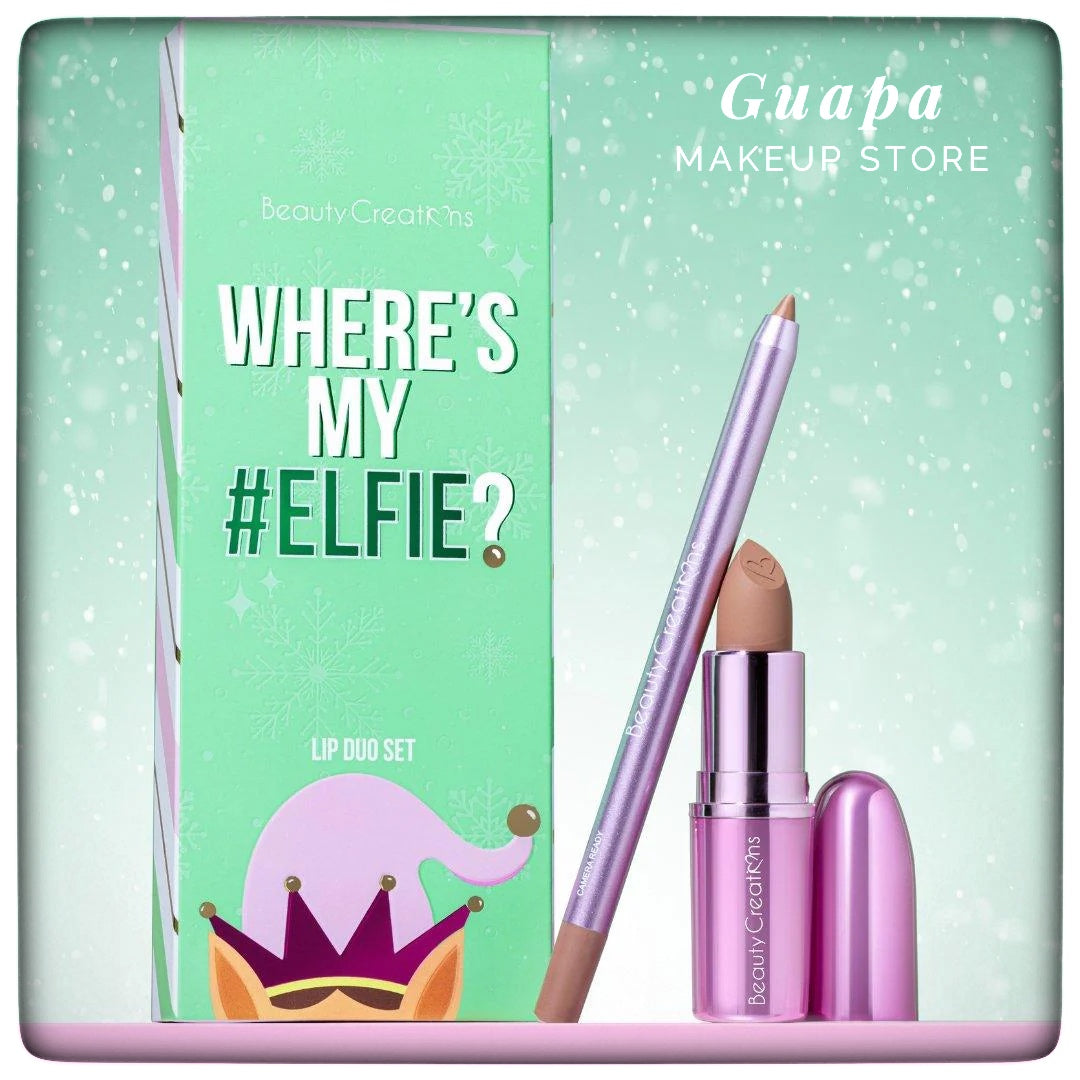 Labial colección navideña en set beauty creation