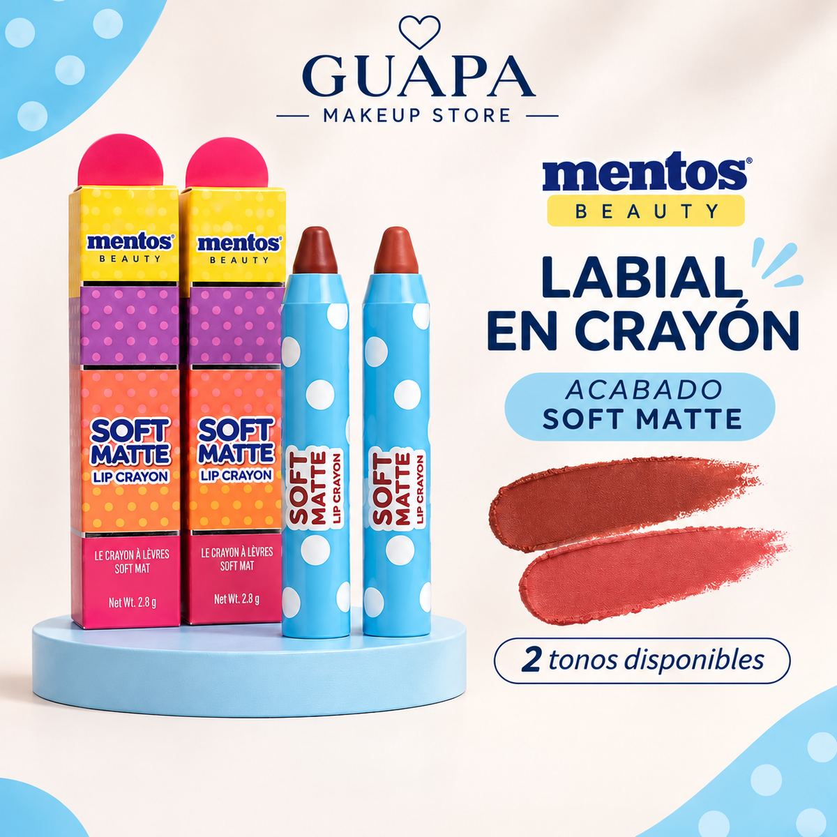 Labial en Crayon Soft Matte Mentos