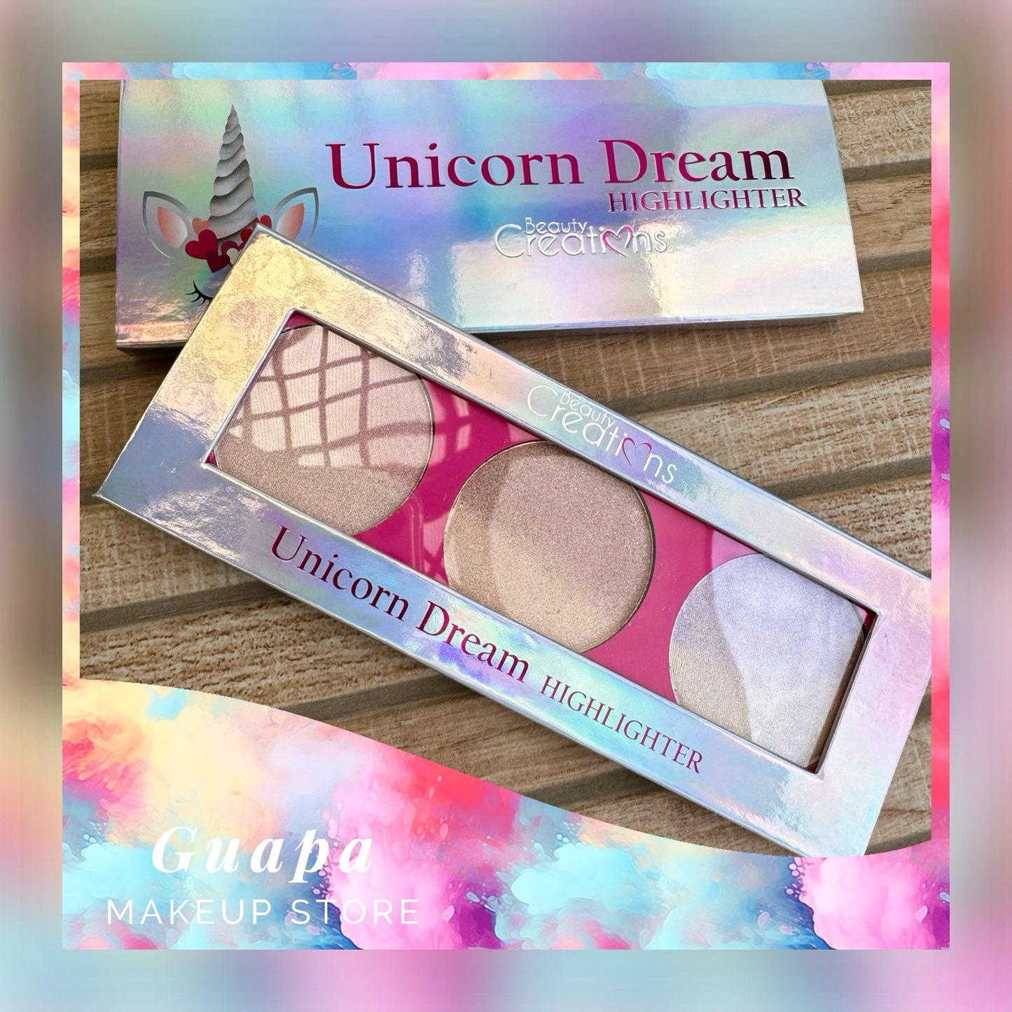 Paleta de iluminadores Unicorn Dreams Beauty Creations