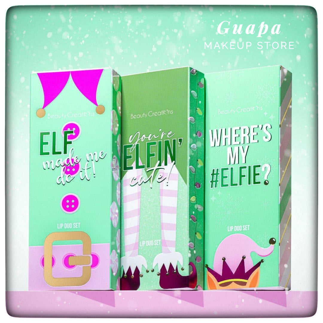 Labial colección navideña en set beauty creation