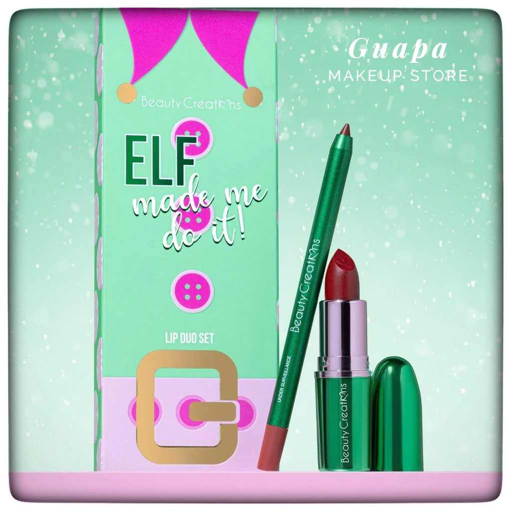 Labial colección navideña en set beauty creation