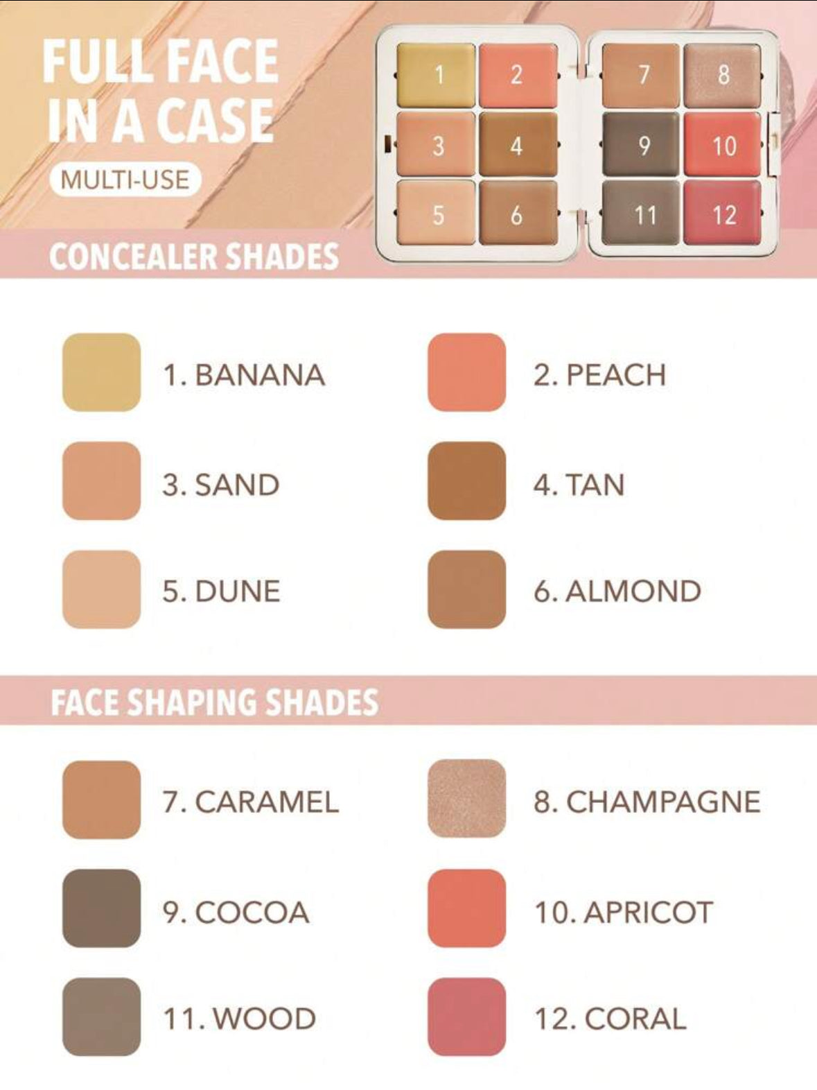 Correctores en paleta Sheglam