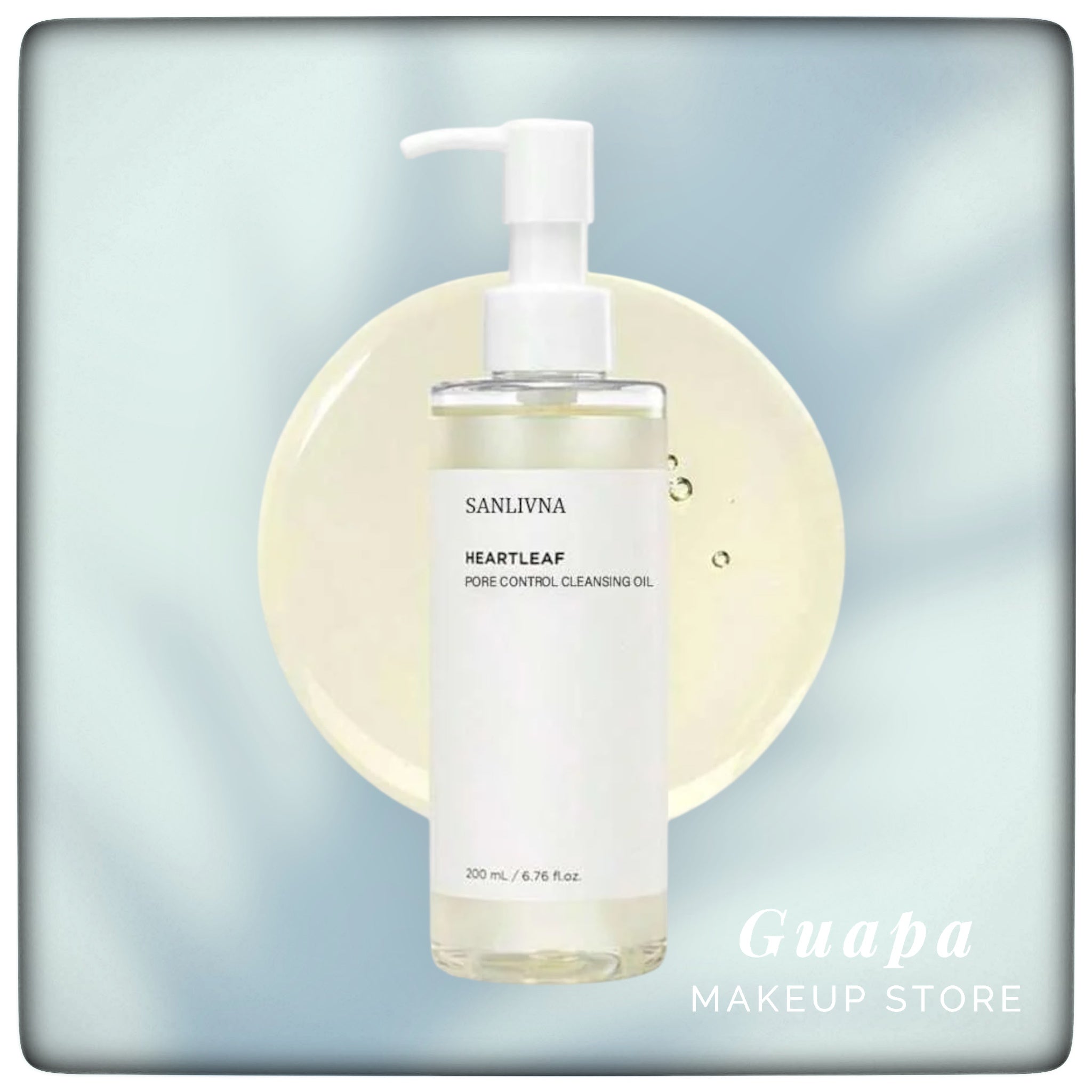 Limpiador facial de aceite de hojas de corazón de Sanlivna koreano