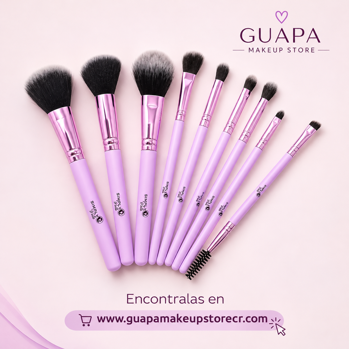 Brochas de Maquillaje en set Surtido Simply Bella