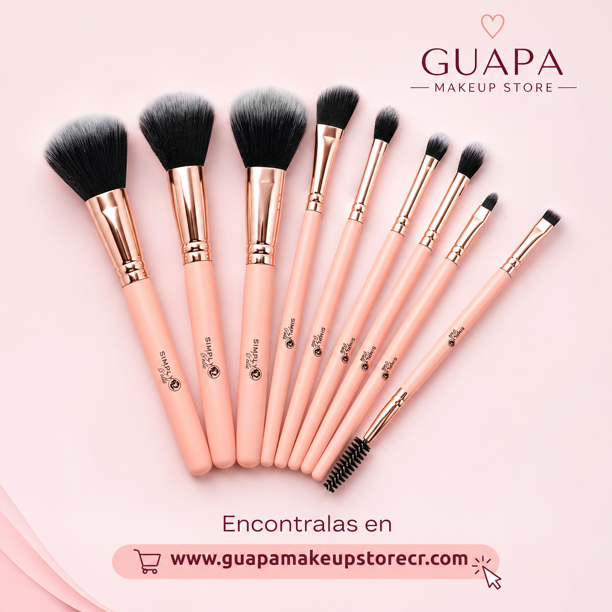 Brochas de Maquillaje en set Surtido Simply Bella