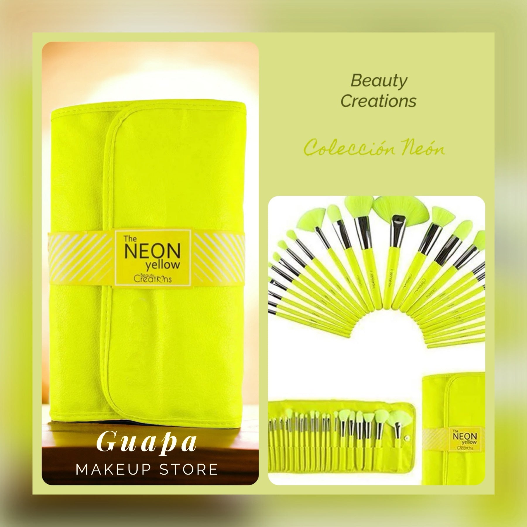 Brochas en set Neón de Beauty Creations