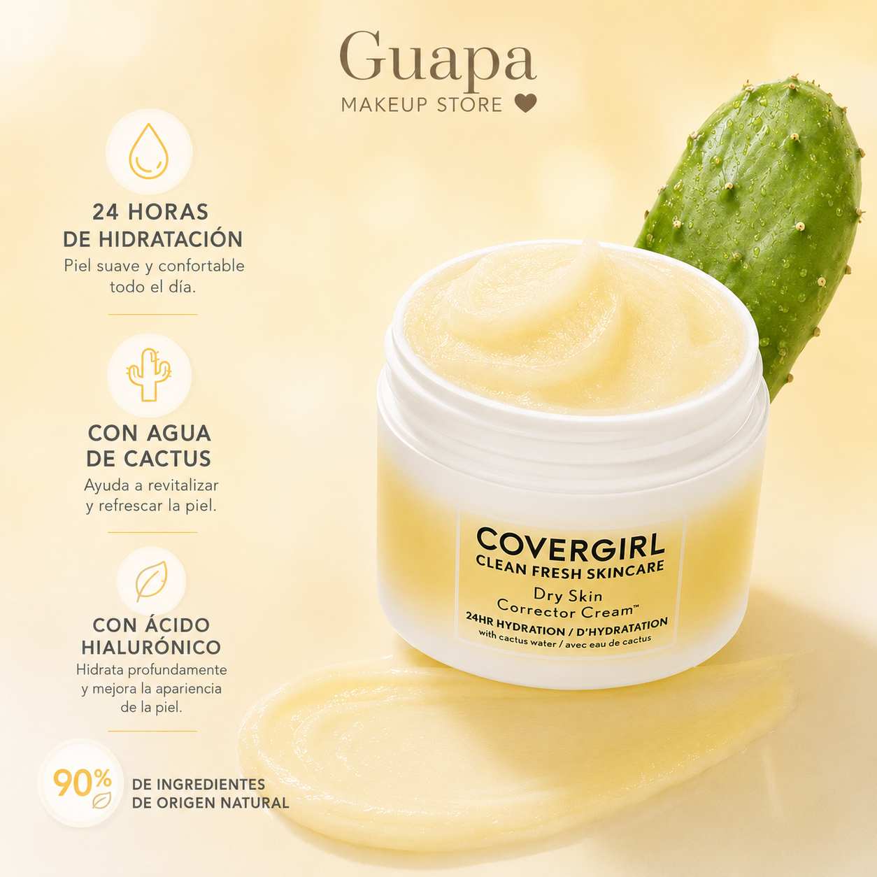 Crema hidratante correctora de piel seca Covergirl
