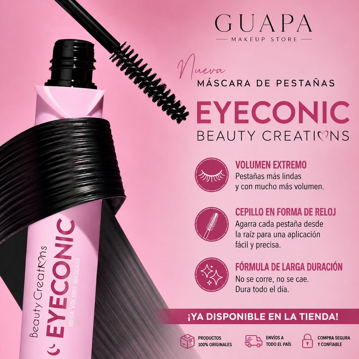 Máscara de pestañas eyeconic Beauty Creations