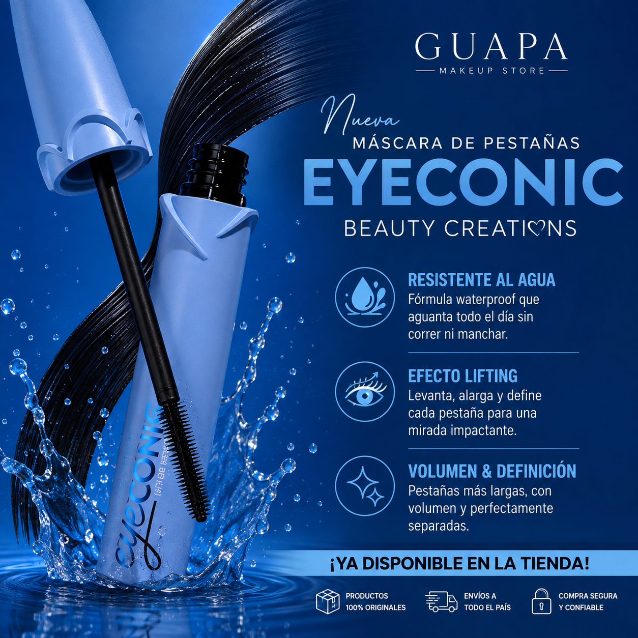 Máscara de pestañas eyeconic Beauty Creations
