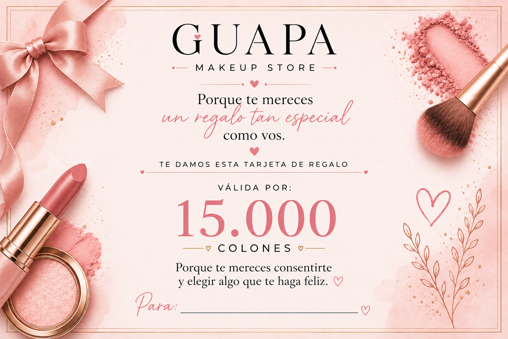 Tarjeta de regalo Guapa Makeup Store