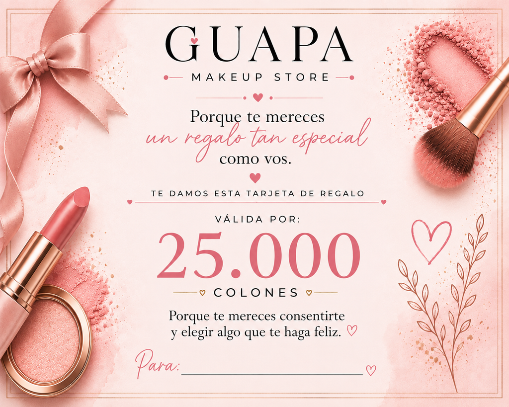 Tarjeta de regalo Guapa Makeup Store