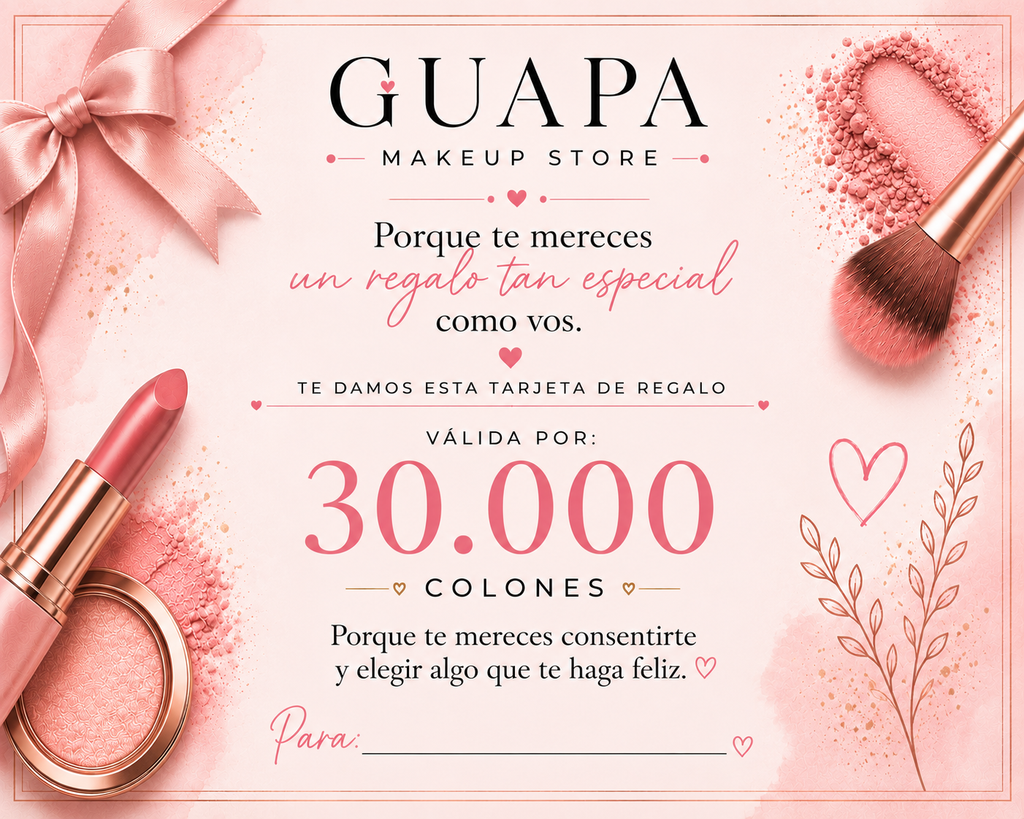 Tarjeta de regalo Guapa Makeup Store