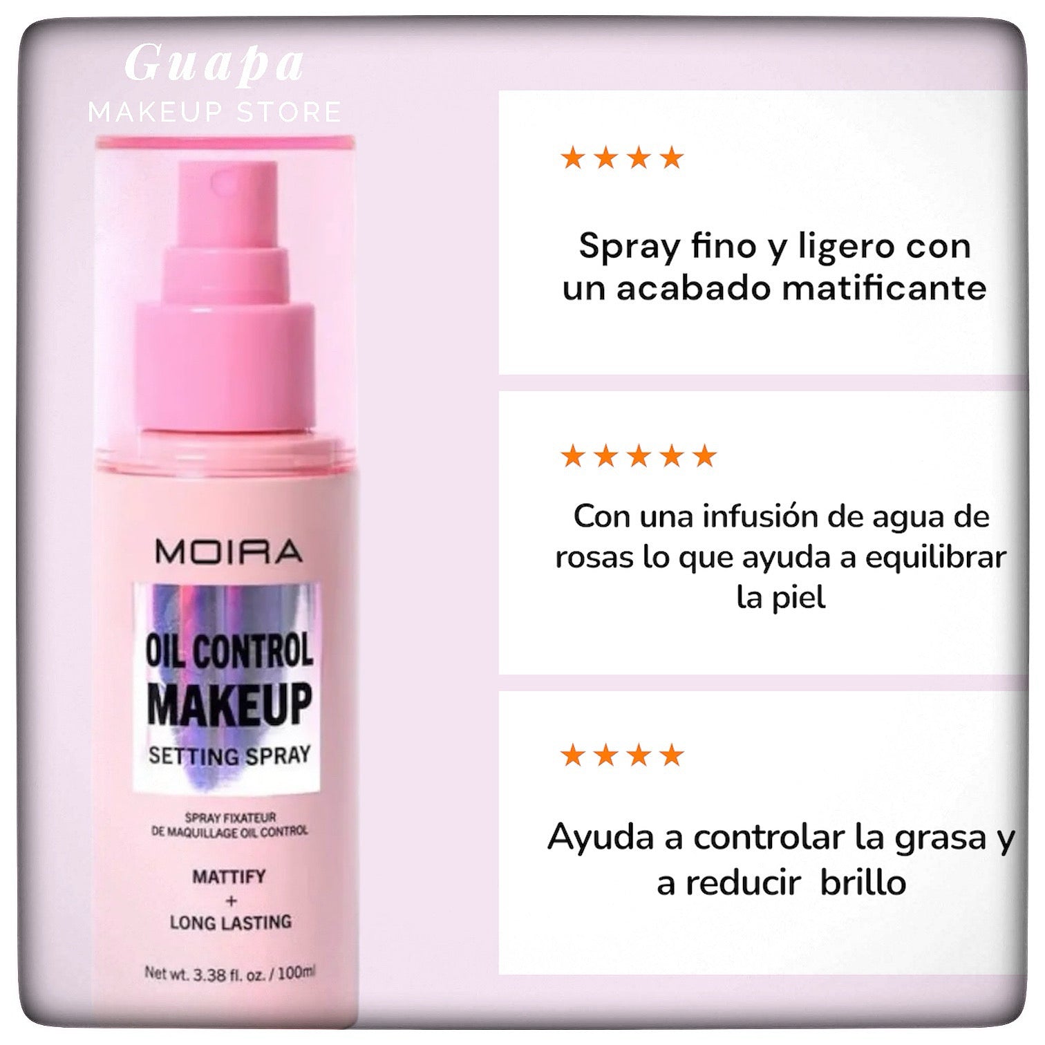 Fijador control de aceite Moira