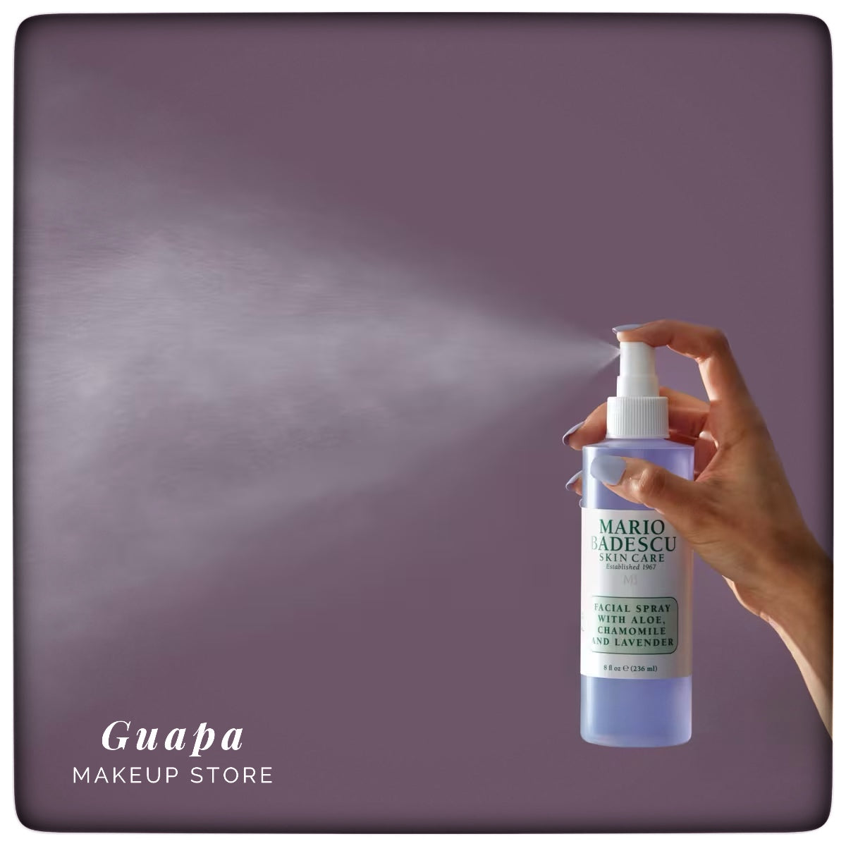 Spray facial con aloe, manzanilla y lavanda