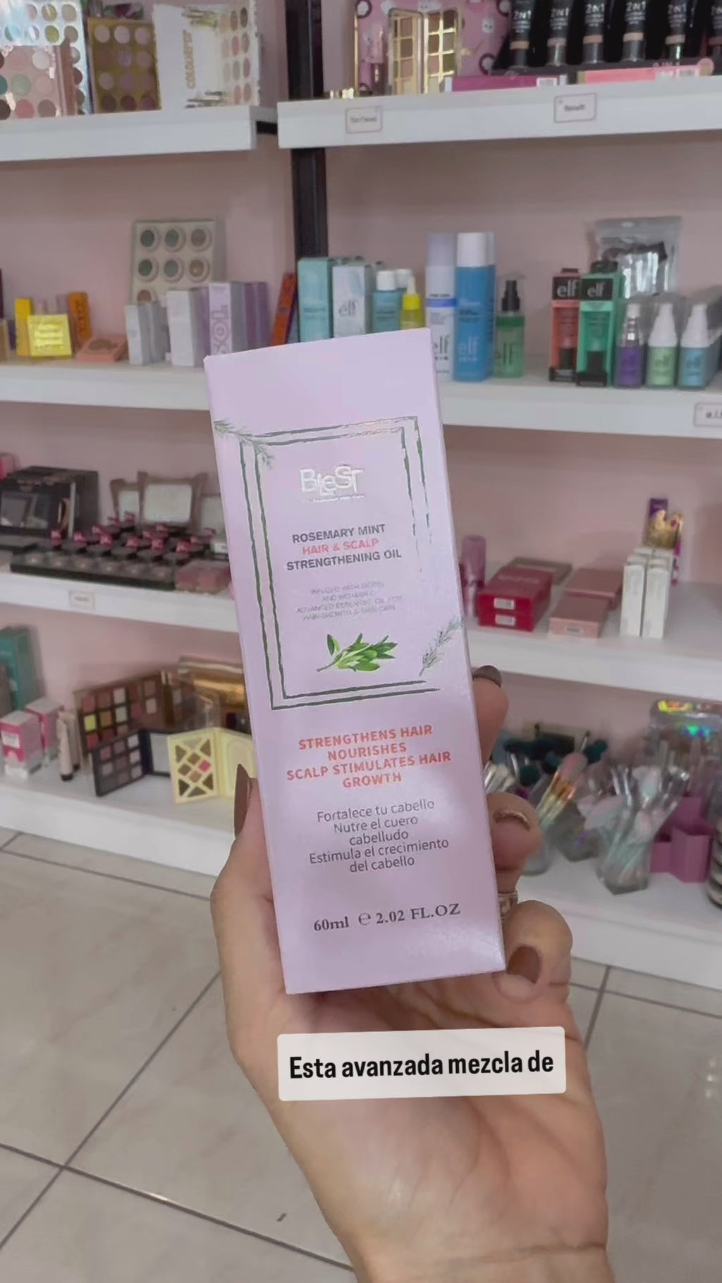 Tratamiento Aceite Fortalecedor del Cabello y Cuero Cabelludo de Romero y Menta Blest